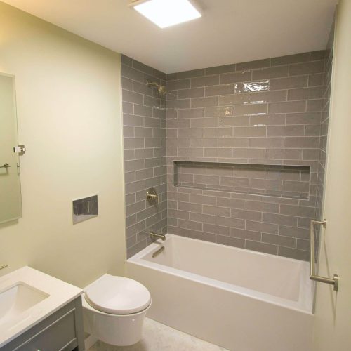 modern Edge Contracting bathroom remodel