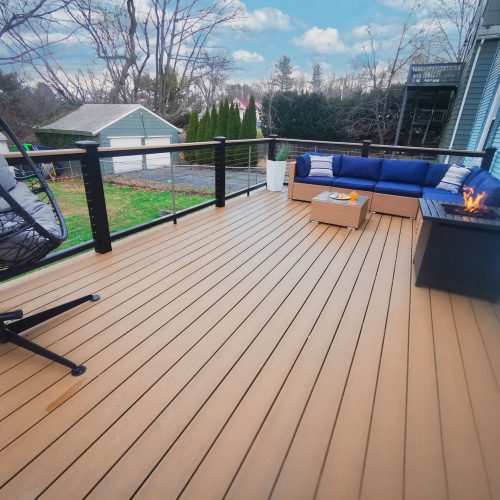 modern Edge Contracting cable railing deck